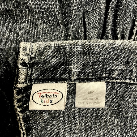 TALBOTS KIDS Blue Denim Ruffled Dress Girls 18months - Picture 13 of 14